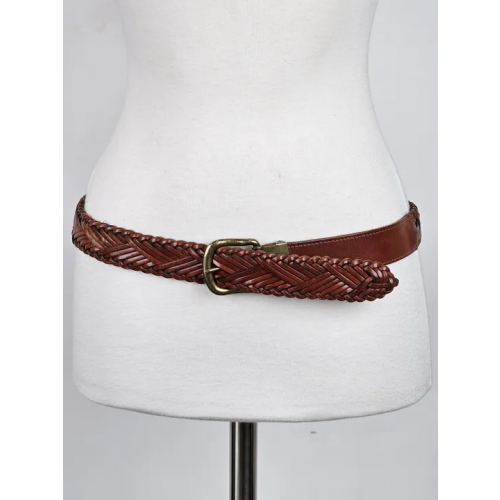 Damen Leder Flechtgürtel - Länge ca. 120 cm