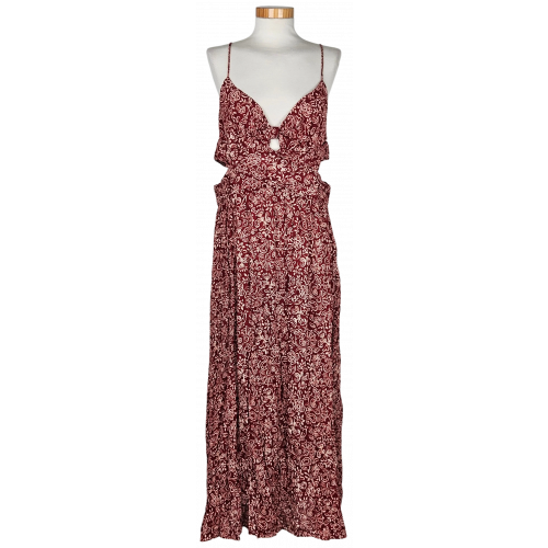ZARA Damen Maxikleid, rot - Gr. L 