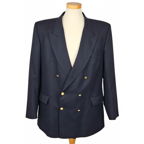 Burberry Herren Vintage Sakko, marine - Gr. XL 
