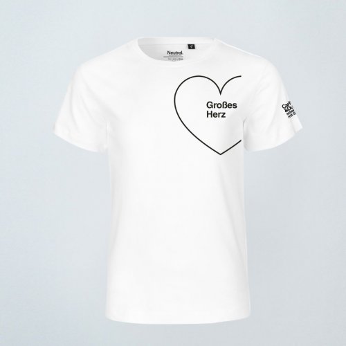 T-Shirt "Großes Herz" Weiß - Herren