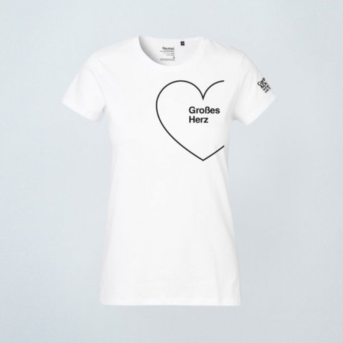 T-Shirt "Großes Herz" Weiß - Damen