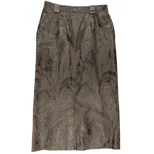 Lutz Teutloff collection Damen Lederrock, braun - Gr. 38
