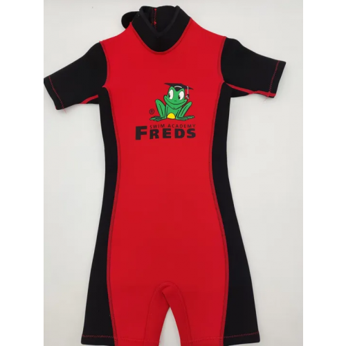 Freds swim acadamy Kinder Neopren Anzug rot/schwarz Gr. 116/122