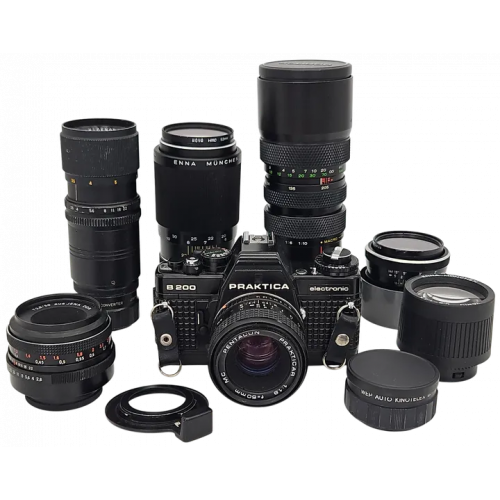 PRAKTICA B200 ELECTRONIC - analoge Kamera - inkl. verschiedene Objektive 