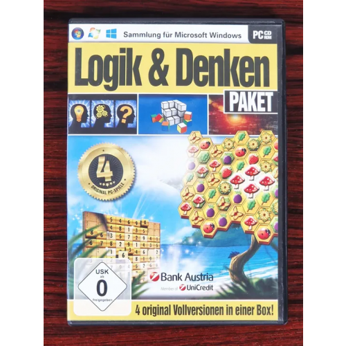 Logik & Denken Paket - 4 Original Vollversionen - PC-Spiel - CD-ROM