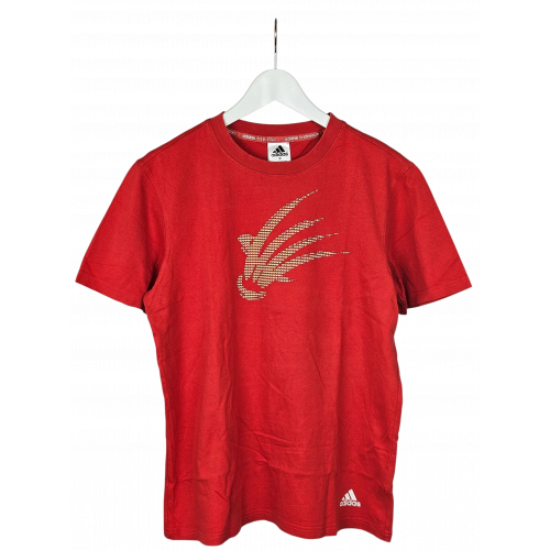 Adidas Badminton Herren T-Shirt, rot - Gr. M 