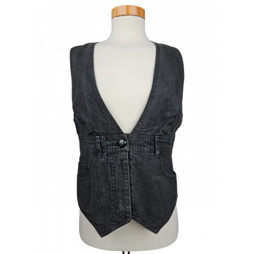 MOSCHINO Damen Jeans Weste, schwarz - Gr. M