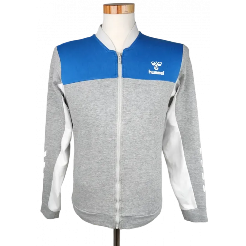Hummel Unisex Zip-Jacke, grau/blau - Gr. S