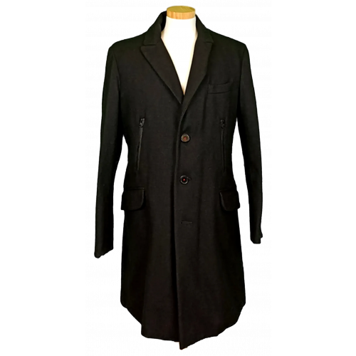 Trussardi Jeans Herren Mantel schwarz Gr. 48