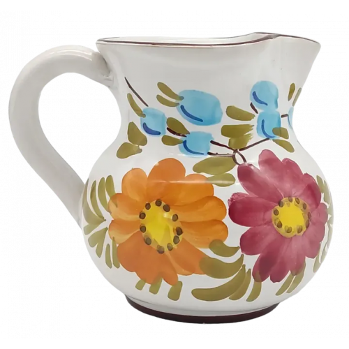 Arte Deruta Etrusca Keramik Krug mit floralem Muster - 1,25 Liter 