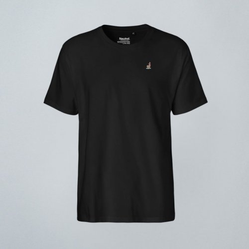Totale Stickshirt Esel schwarz