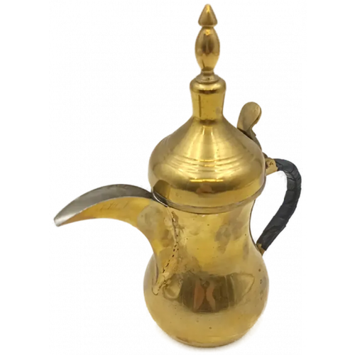 Dallah traditionelle arabische Messing-Teekanne Vintage