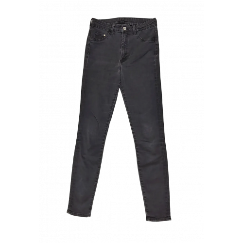 H&M High Waist Damen Jeggings Denim, dunkelgrau - Gr. S / 36
