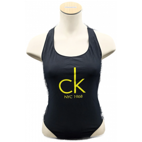 Calvin Klein Badeanzug schwarz mit Logo Gr. M