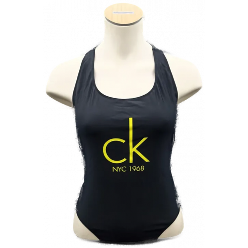 Calvin Klein Badeanzug schwarz mit Logo Gr. M