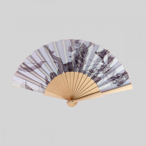 Fächer mit Kunstdruck