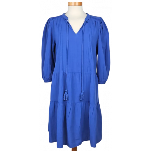 VERO MODA Damen Midikleid, blau - Gr. S 