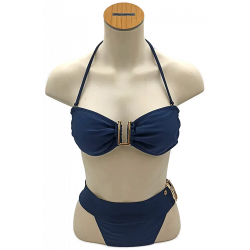 GEORGES RECH Bandeau-Bikini dunkelblau Gr. 40