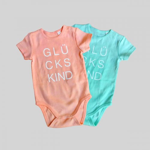 Kurzarm Babybody „Glückskind“