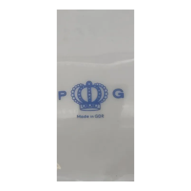 PG Krone Porzellan Dose weiß/geblümt Vintage